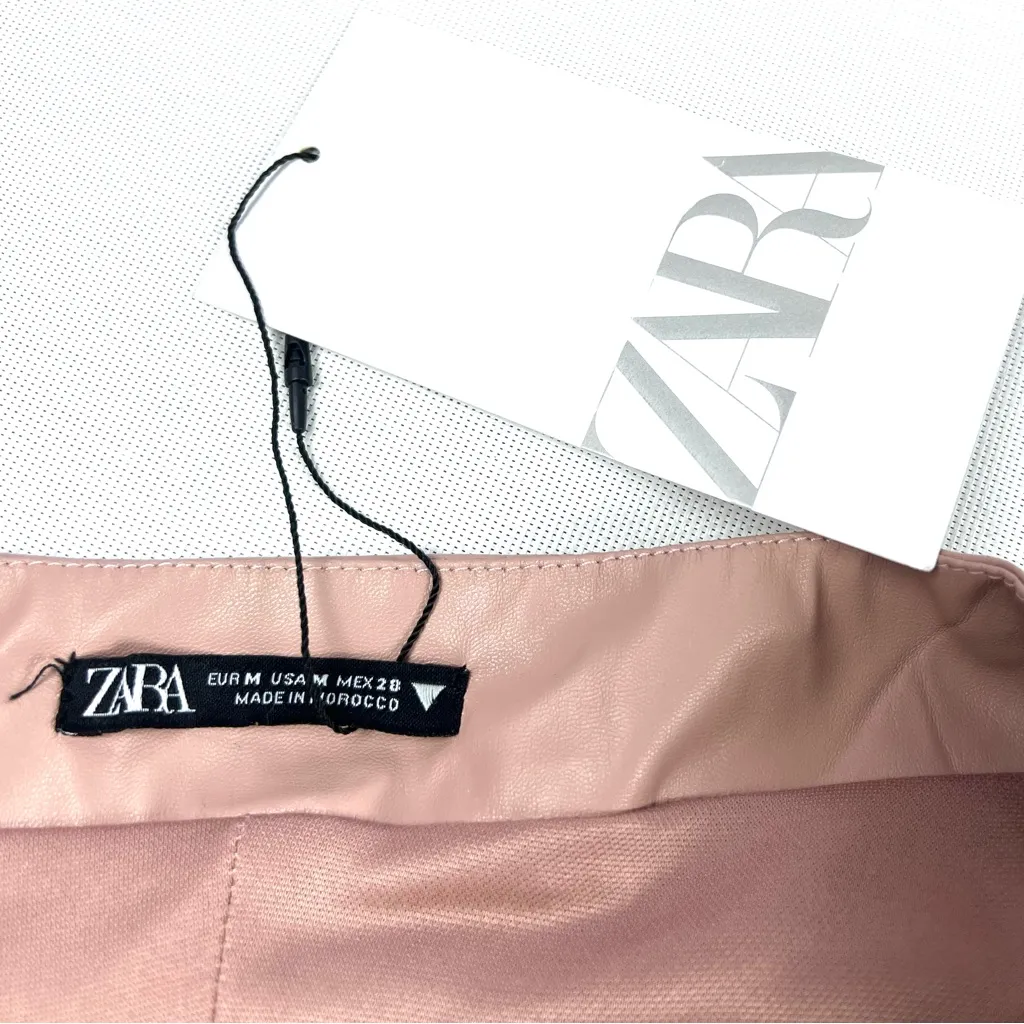 Zara Faux Leather Strapless Bustier Top - Image 5