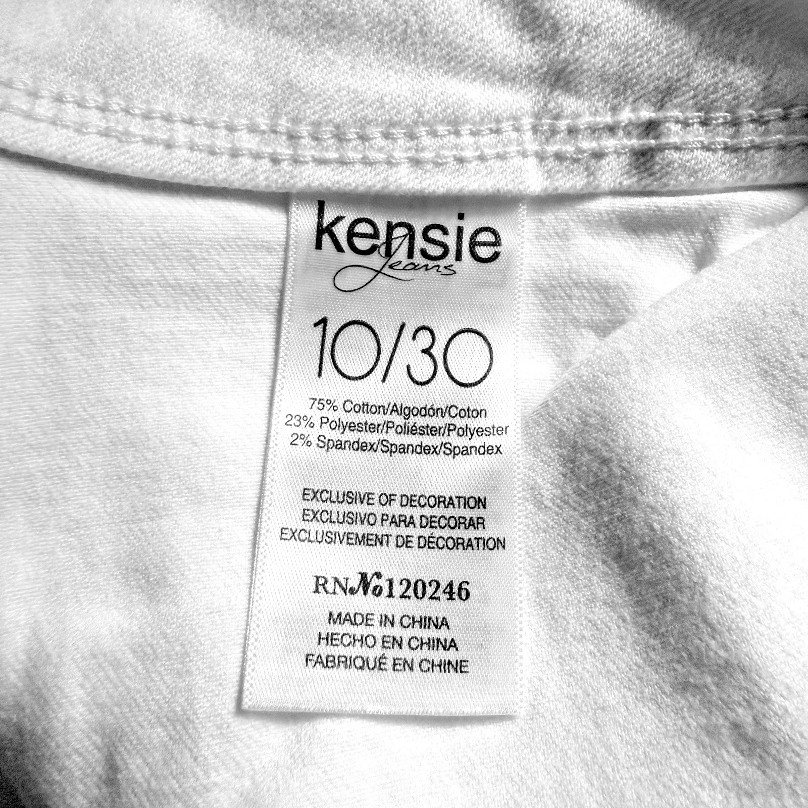 Kensie Ankle Skinny Jeans Womens 10 30 White Denim Beach Mid Rise 27" Inseam - Image 5