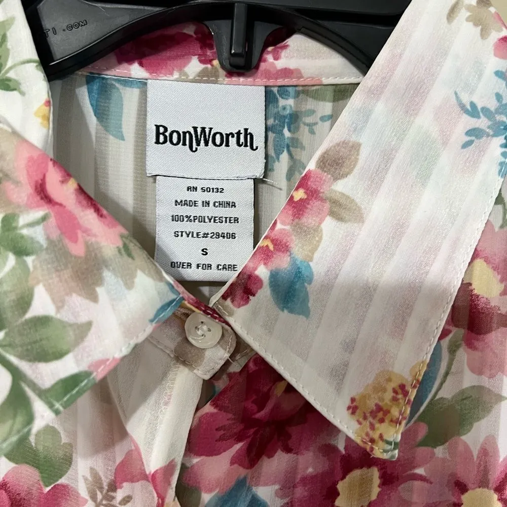 NWT vintage bonworth floral blouse small - Image 2