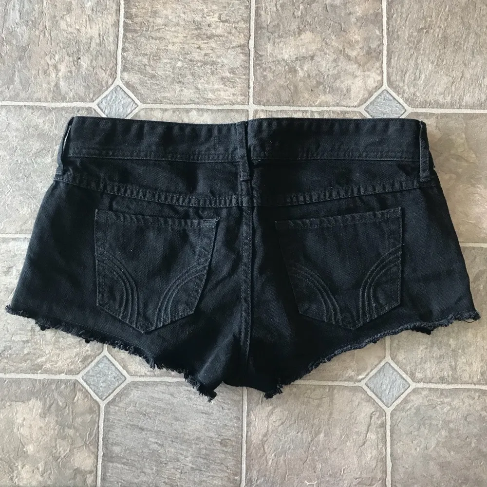 NWOT Black Hollister shorts w/ lace crochet front - Image 2
