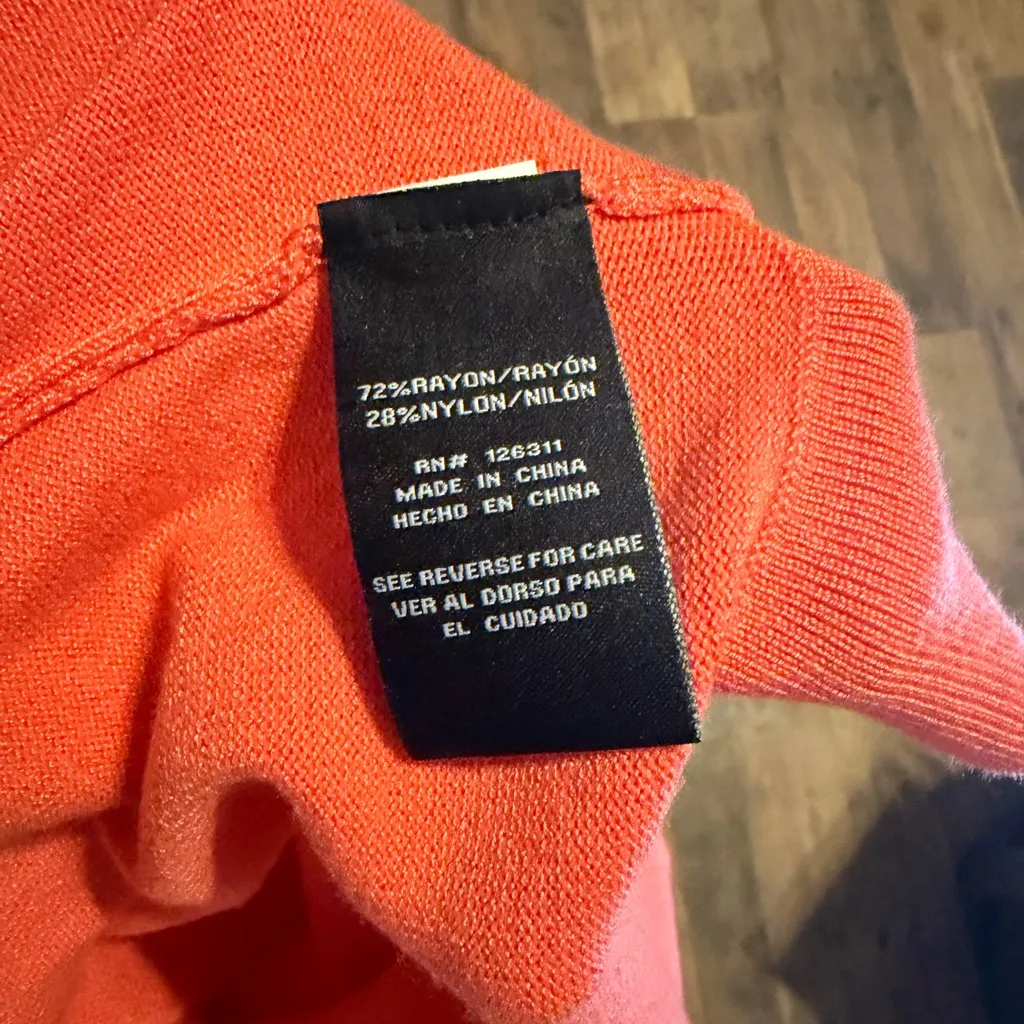 Ronni Nicole Coral Knit Cardigan With Scalloping details size XL NWT - Image 7