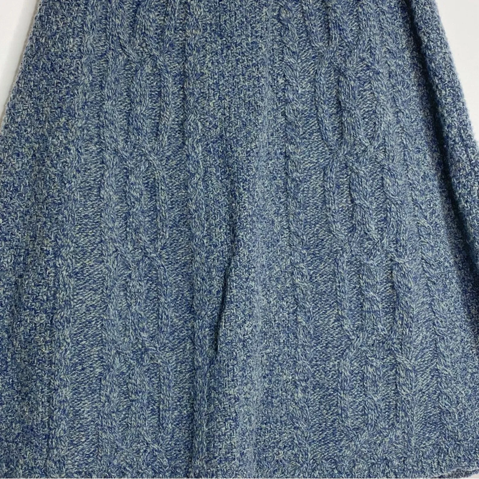 Anthro Moth Flowing Cables Wool Blend Cableknit Sweater Skirt S - Image 4