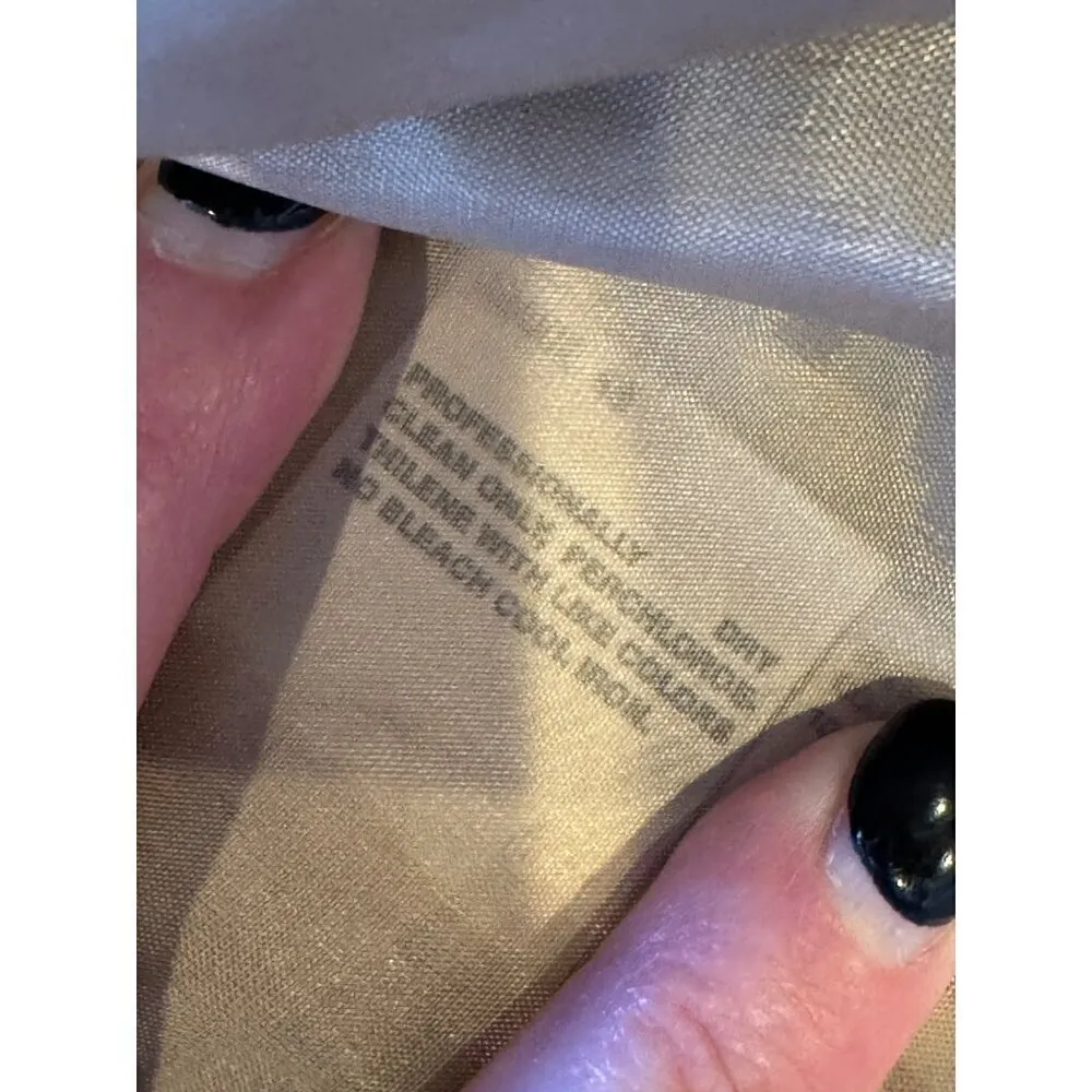 Max Mara Tan Striped Single Breasted‎ 3 Button Lightweight Blazer Size 10 - Image 10