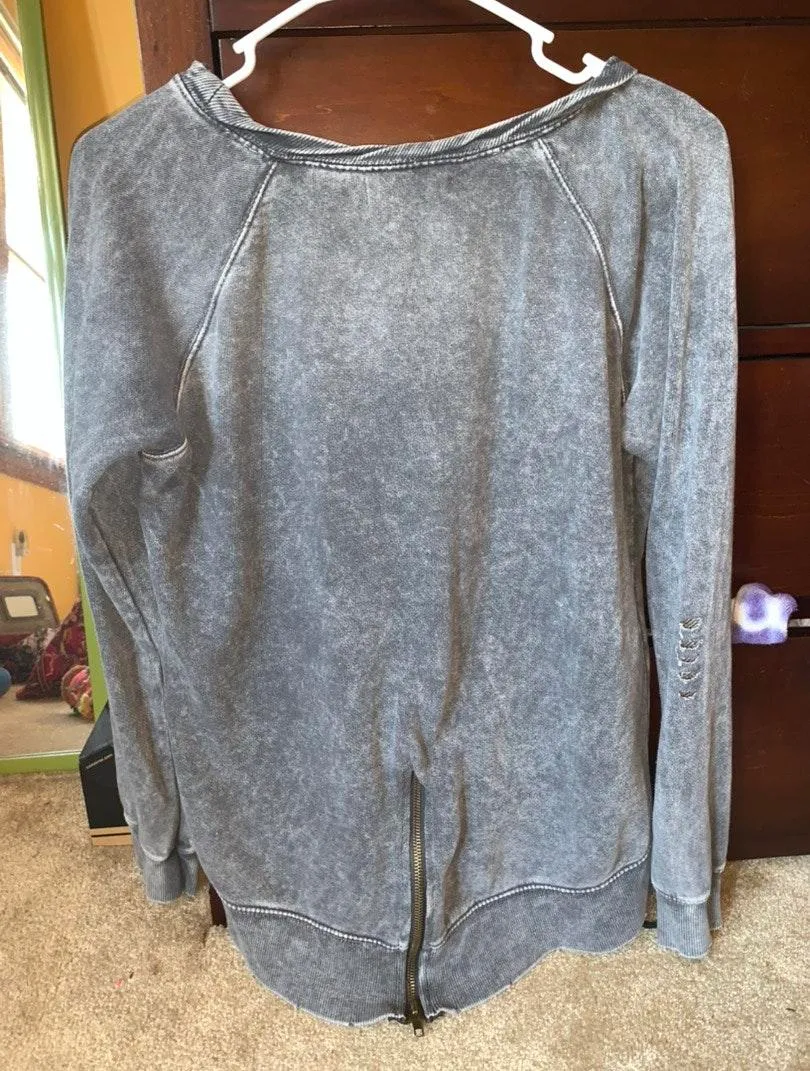 Ocean Drive Grey Worn In Looking Sweatshirt  - Image 2