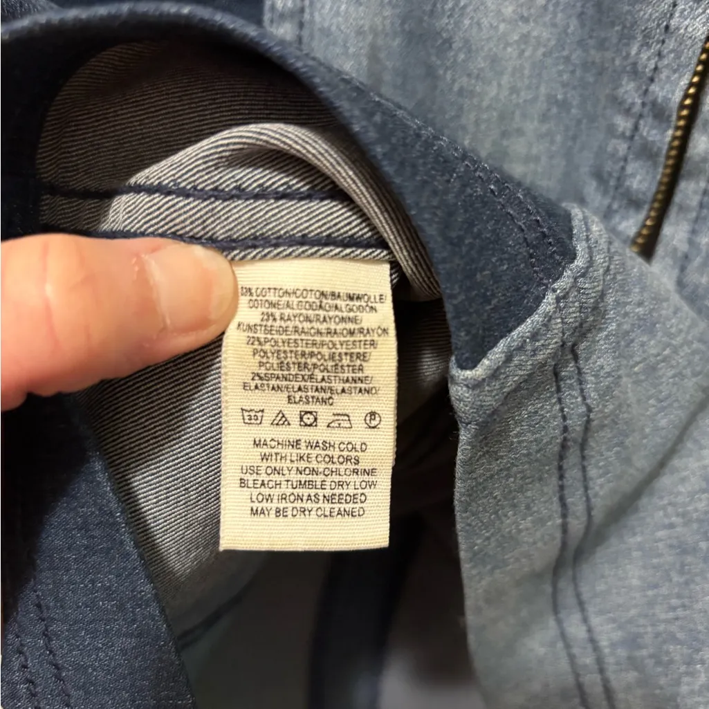 FREE PEOPLE Womens Size 4 Denim Mini Skirt Two‎ Tone Modern Femme - Image 5