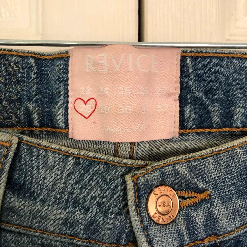 Revice Star Patch Light Wash Faded Denim Jeans Size 28 - Image 5