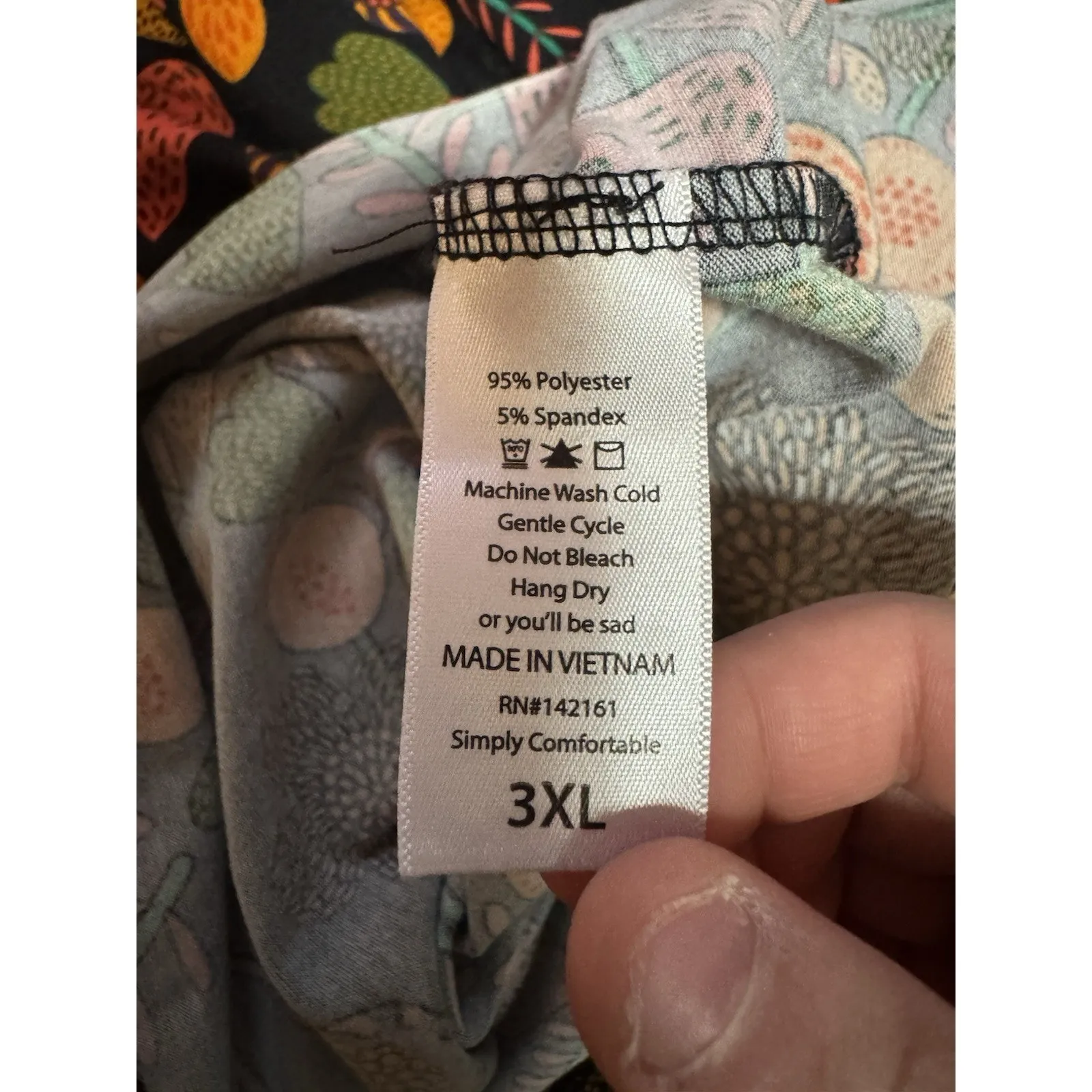 Lularoe Women Size 3XL 3/4 Sleeve Shirt Floral Fall Loungewear Casual Teacher - Image 8