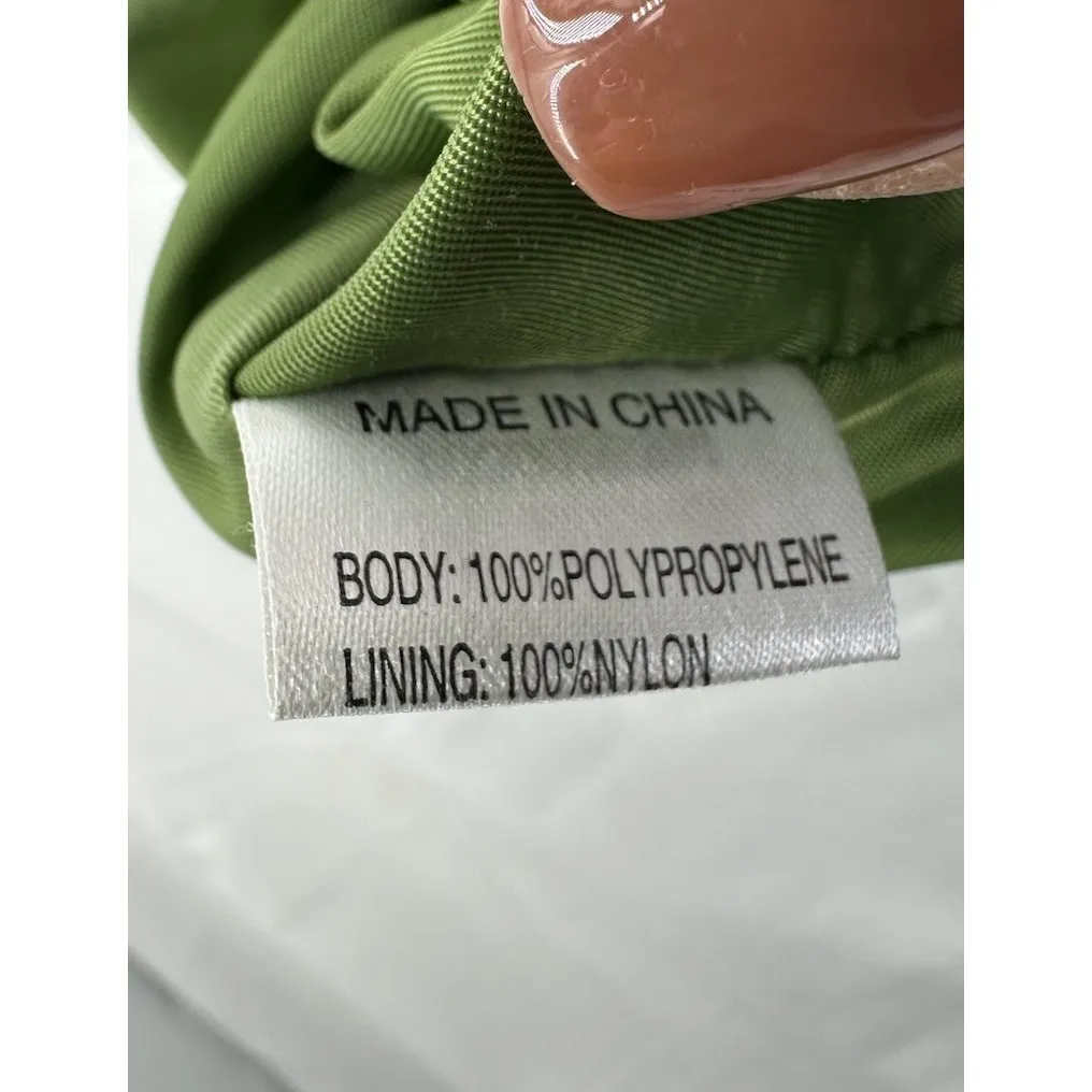 The Sak Light Green Crochet Crossbody Bag Purse 11"x10" Zip Pockets Boho - Image 9