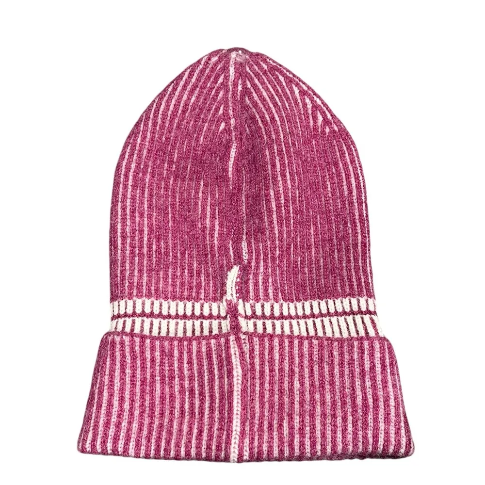 NWT Canada Weather Gear Warmest Warmth Purple Striped Women’s Cuffed Beanie Hat - Image 4