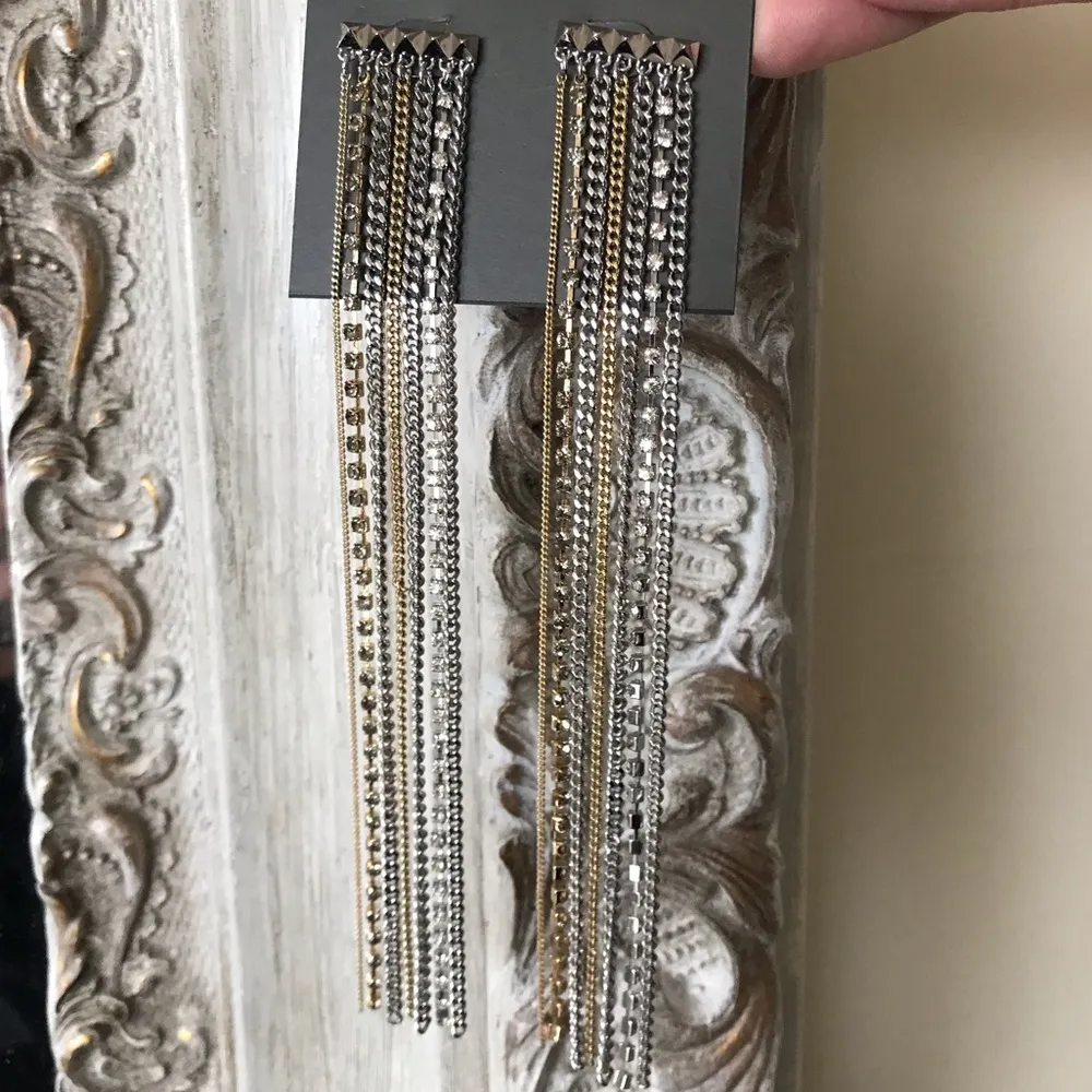 All Saints Cailin Crystal Stud Long Earrings NWT - Image 11