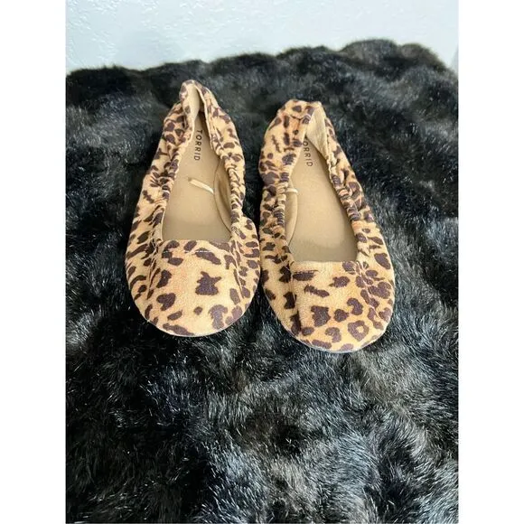 Torrid leopard cheetah print ballet flats 7w 7 w - Image 3