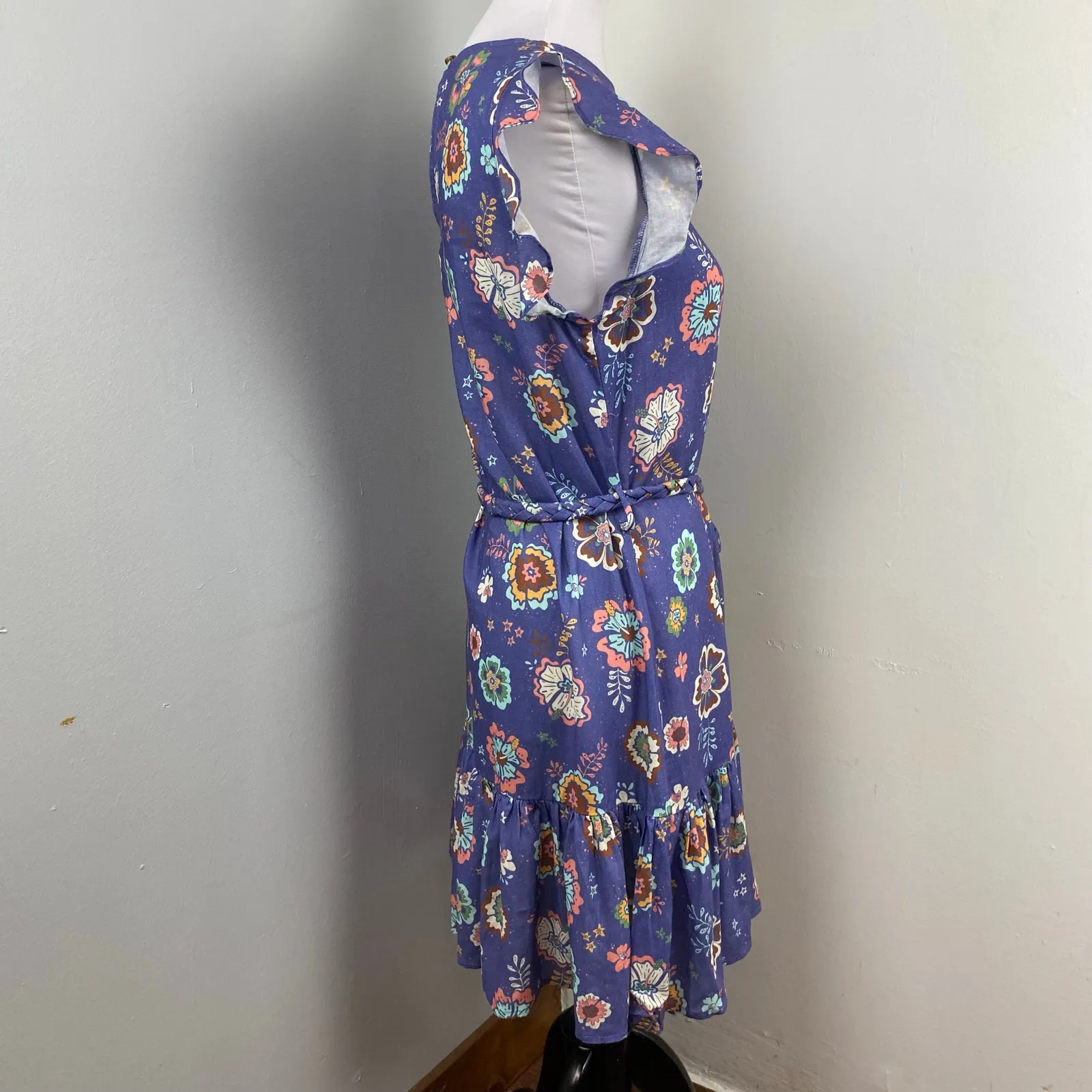 Marine Layer Laney Mini Dress in Marlin Hibiscus Floral Small - Image 7