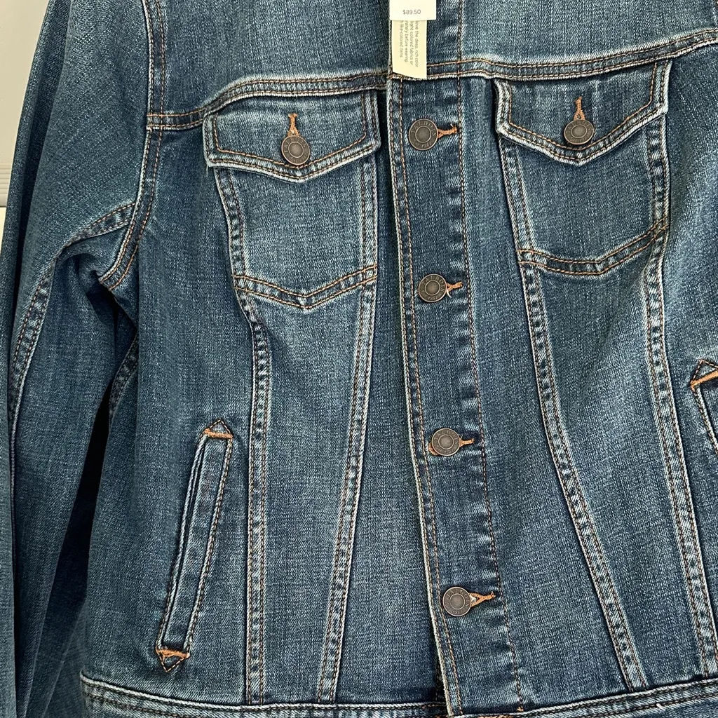 Talbots Dark Blue Denim Jacket - Image 3