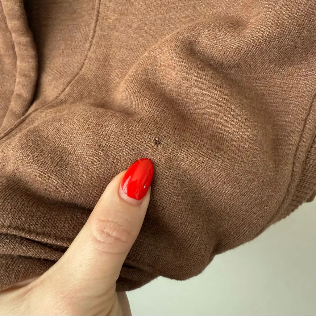 Aritzia Wilfred Brown Hooded Zip sweatshirt Cardigan XS - Image 3