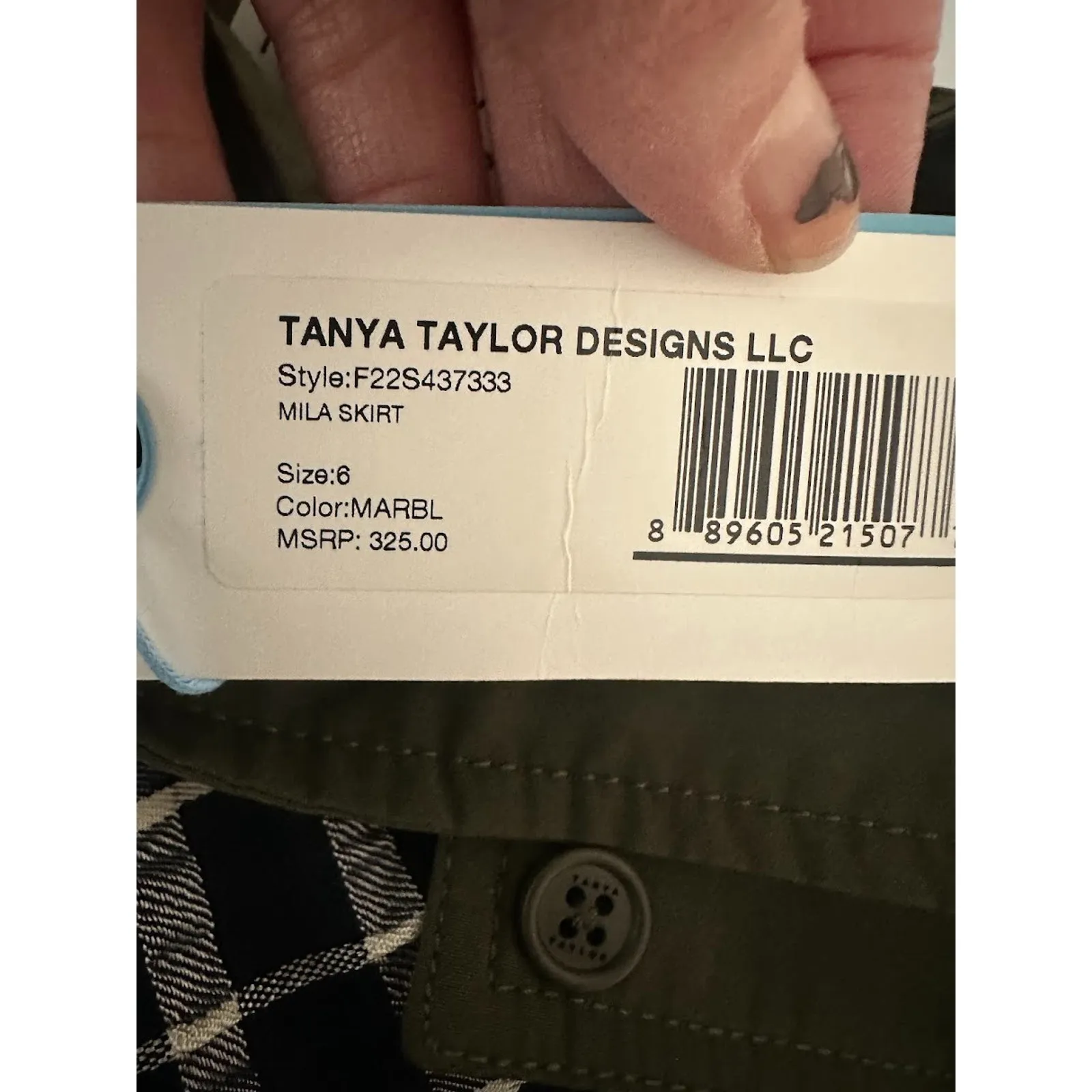 Tanya Taylor Skirt Women’s 6 Green Plaid Mini Y2K Schoolgirl Preppy Tie Waist - Image 10