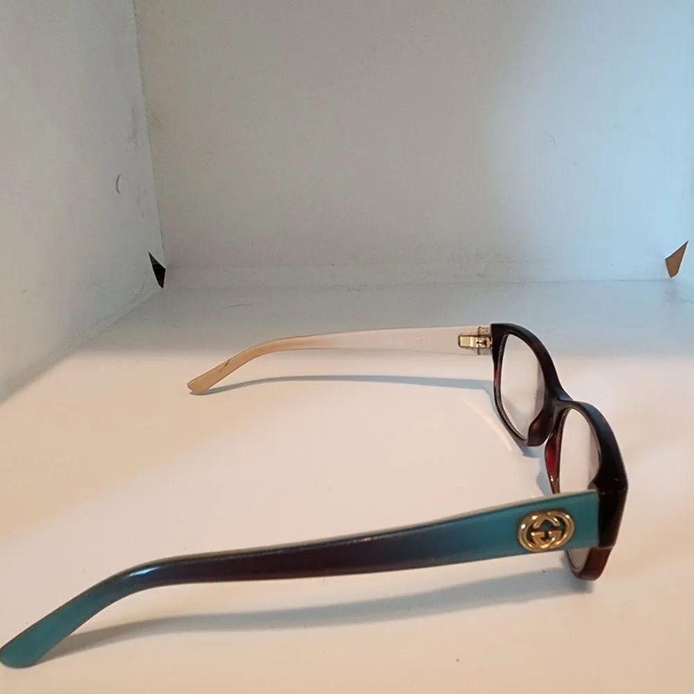 Authentic Gucci Tortoiseshell & Blue & Black Ombre Prescription Glasses Frames - Image 7