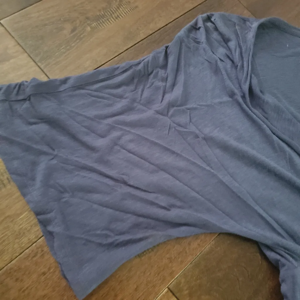 Navy criss cross dress longer style but not a maxi size small by LA made… - Image 2