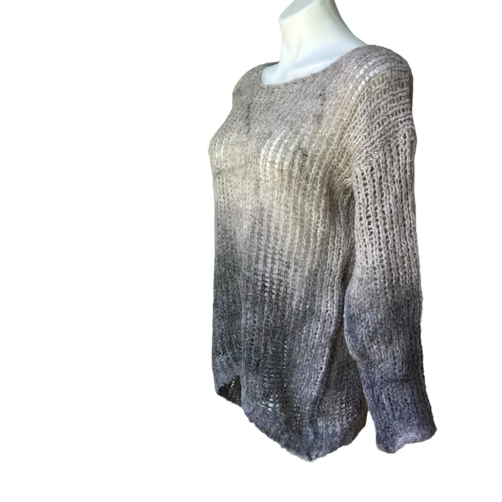 Vicolo Northland (Italy) Loose Knit Wool/Alpaca Blend Ombré Sweater Size M - Image 8
