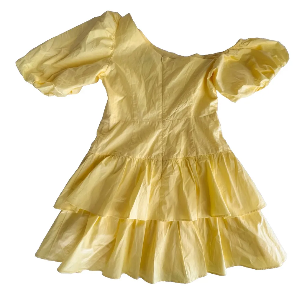 HelloMolly Dress Sz M Yellow Puff Sleeve Tiered Ruffle Mini Cottagecore Babydoll Size M - $50 - From Emma HelloMolly Dress Sz M Yellow Puff Sleeve Tiered Ruffle Mini Cottagecore Babydoll Size M - $50 - From Emma