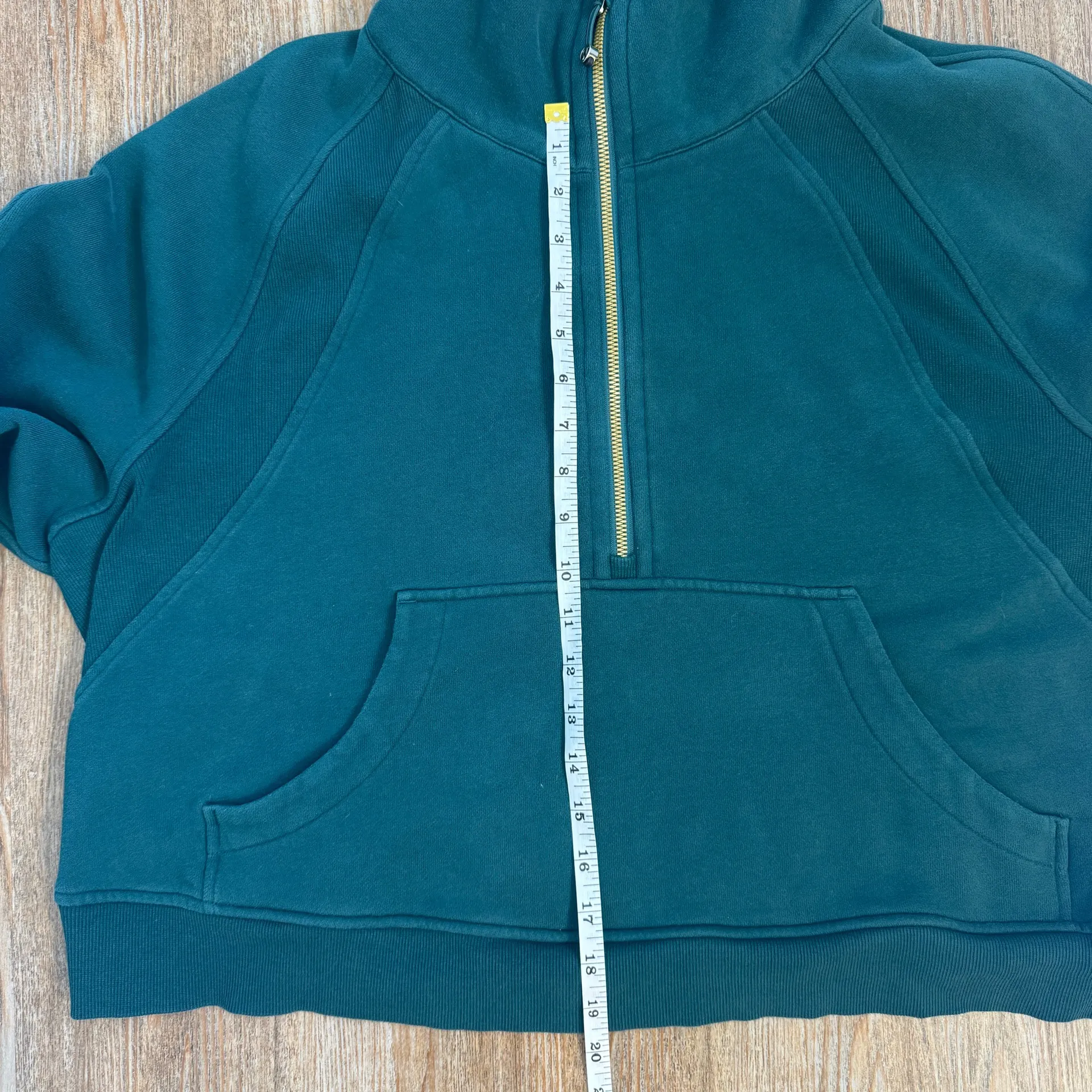 Lululemon Scuba Oversized Half-Zip Cropped Sweatshirt Dark Green XL/XXL Casual - Image 4