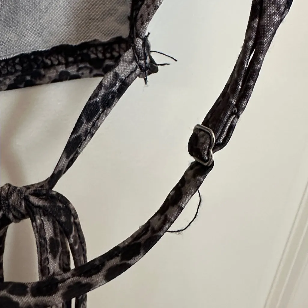 Zaful Black Snake Print Bra Bikini Top Women’s Sz Small - Image 7