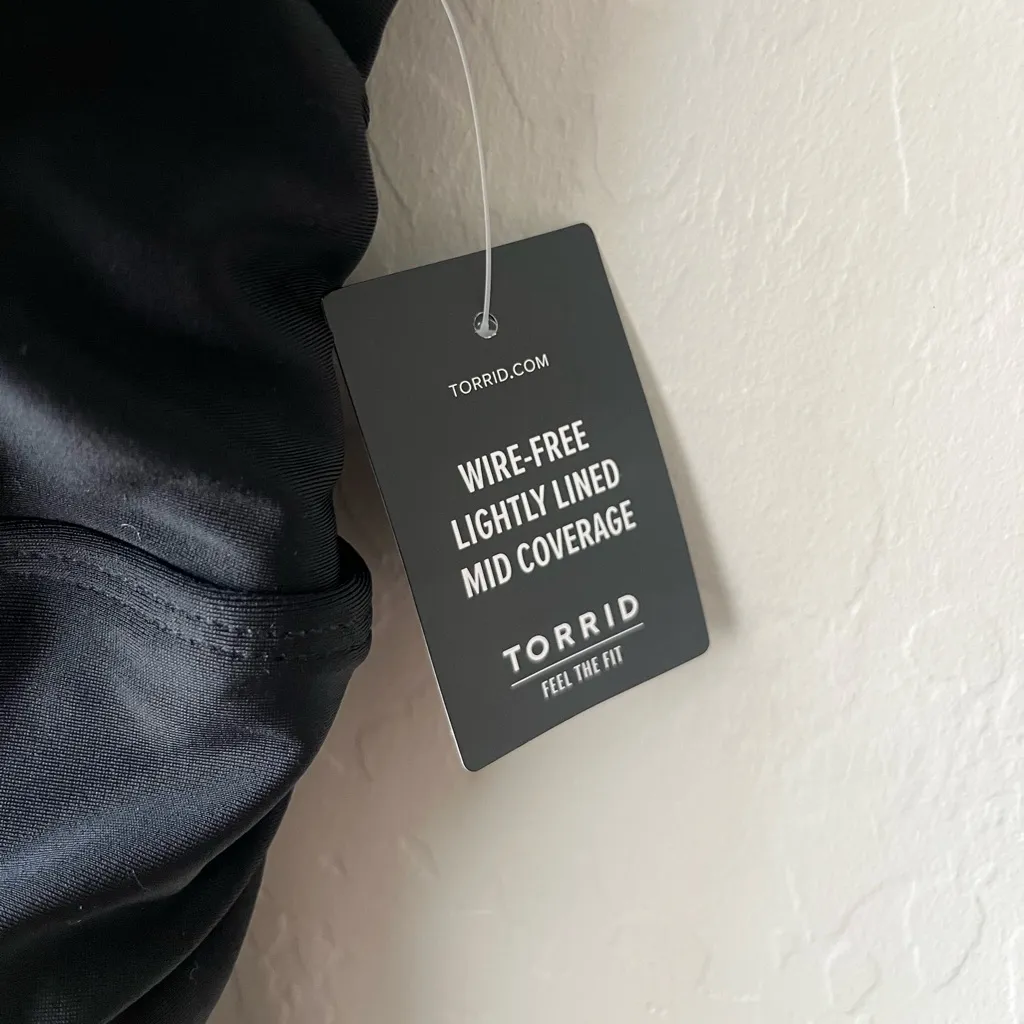 NWT Torrid black lattice front one piece swimsuit black torrid 0 (12) - Image 9