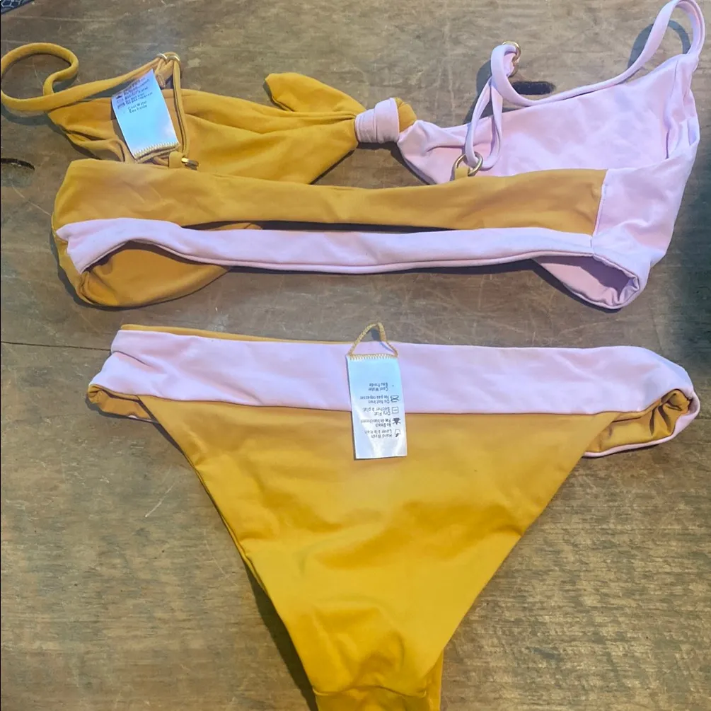 L*Space Gold and Lavender Bikini Set - Image 3