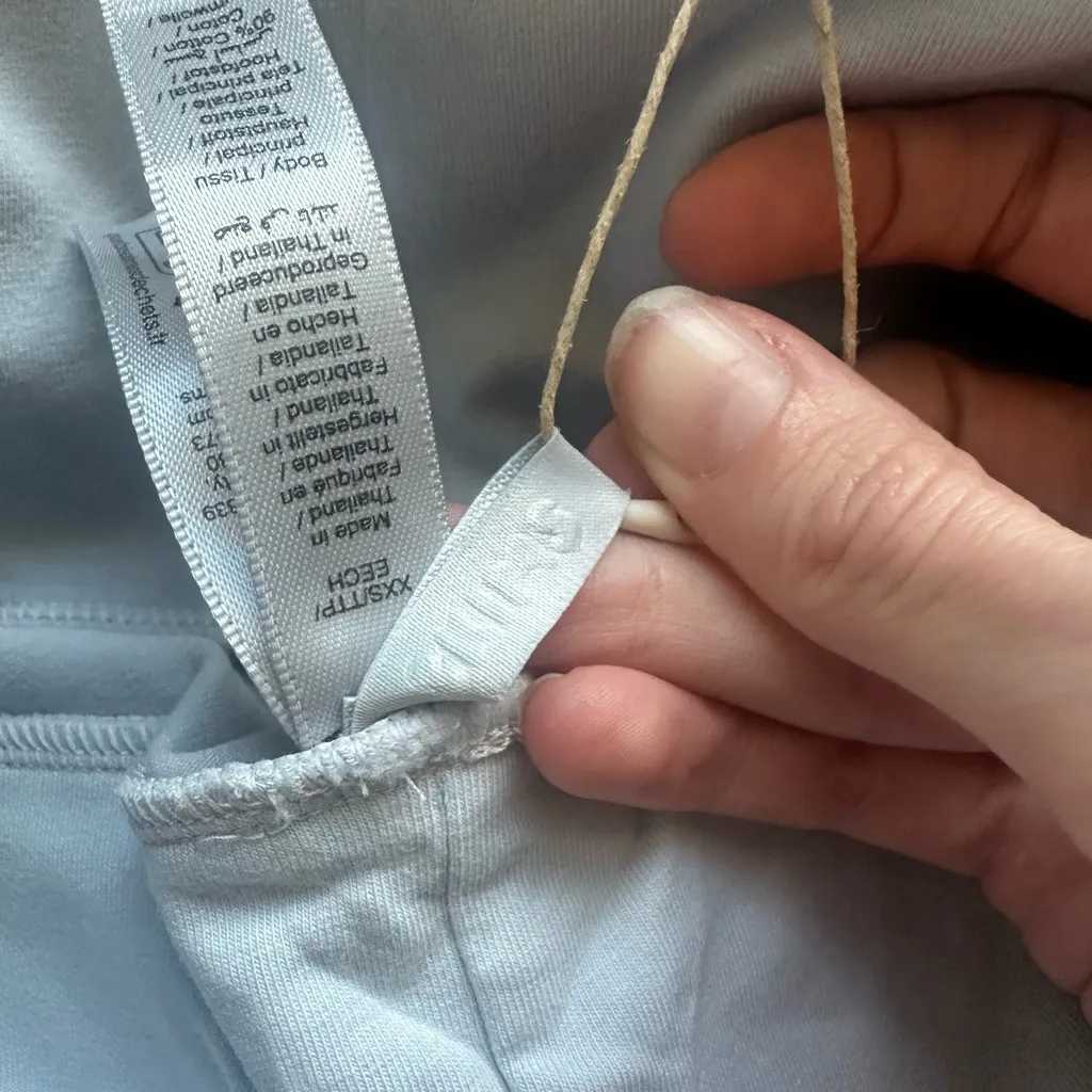 SKIMS Zen Blue Cotton Jersey Foldover Pants - Image 5