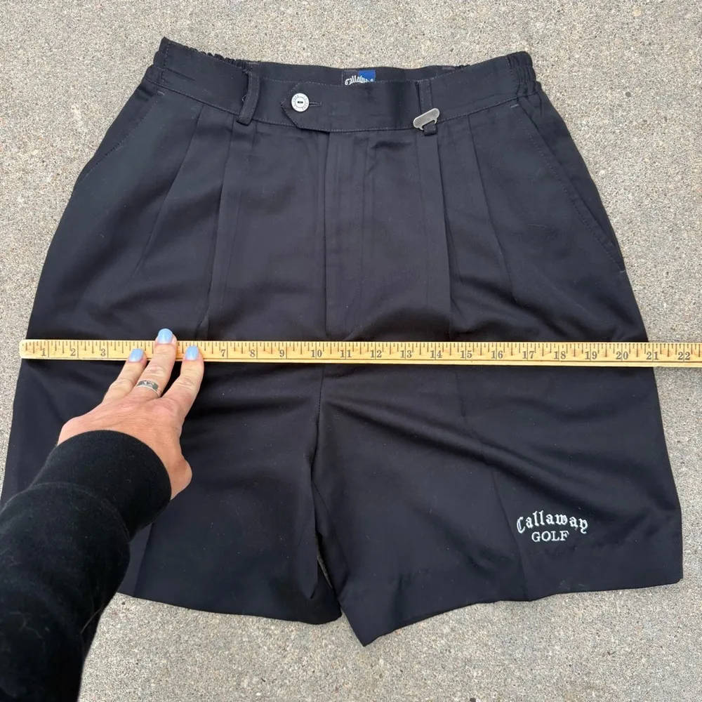 Vintage 90s Callaway Ladies Black High Rise Pleated Golf Shorts By Nordstrom 6 - Image 10