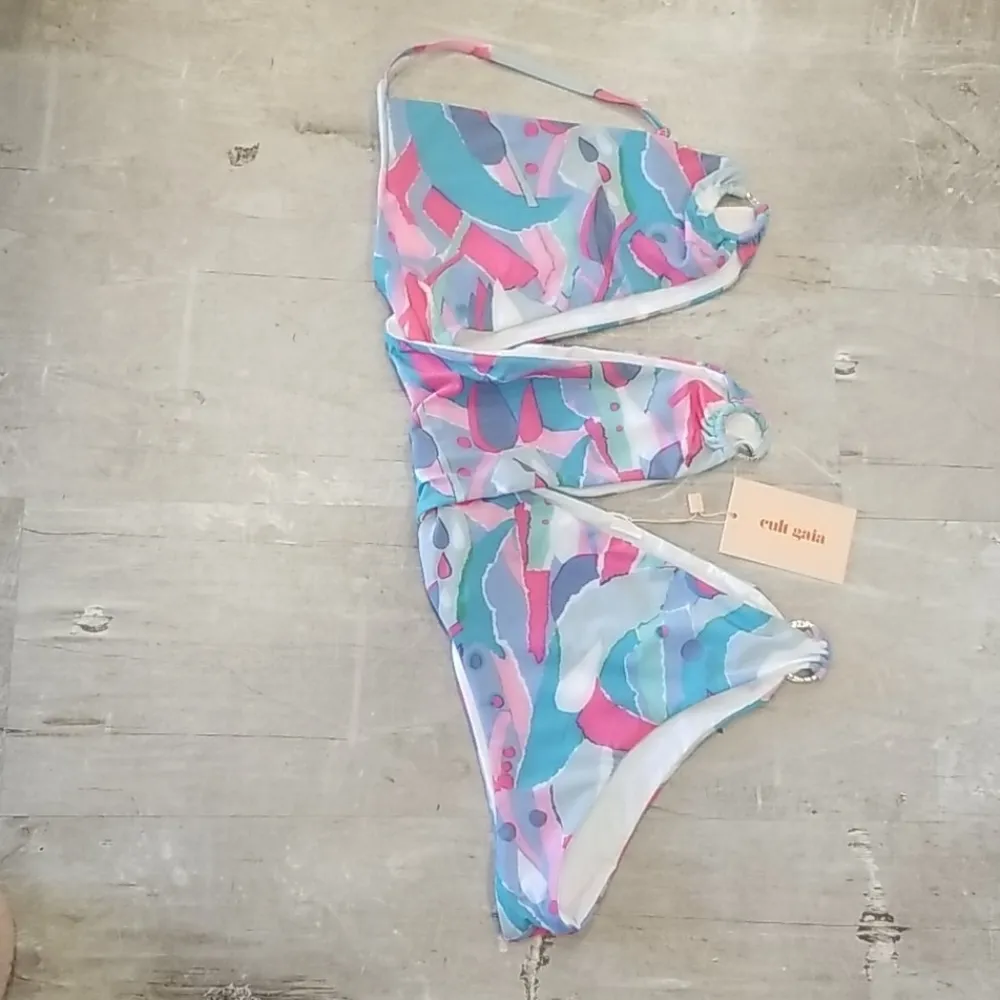 💕CULT GAIA💕 Jana One Piece Swimsuit ~ Surf Multi Color Print Large L NWT - Image 9