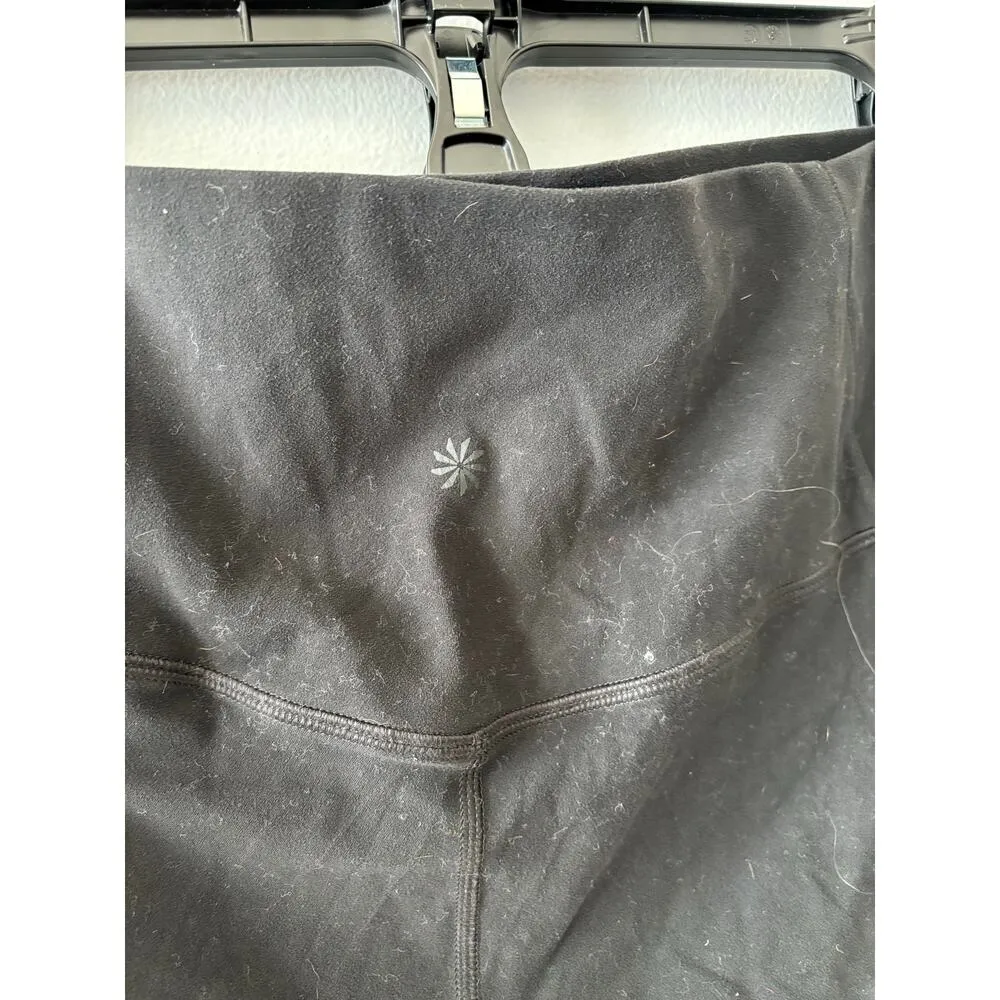 Athleta Womans Salutation Stash Pocket Tight Leggings Large Black Activewear - Image 5
