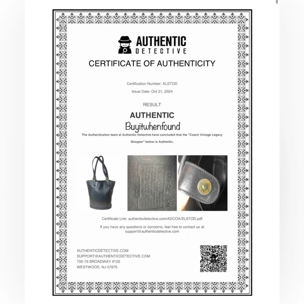 COACH Vintage Legacy Large Shopper Black Glove Tanned Leather Bag 9090 COA - Image 8