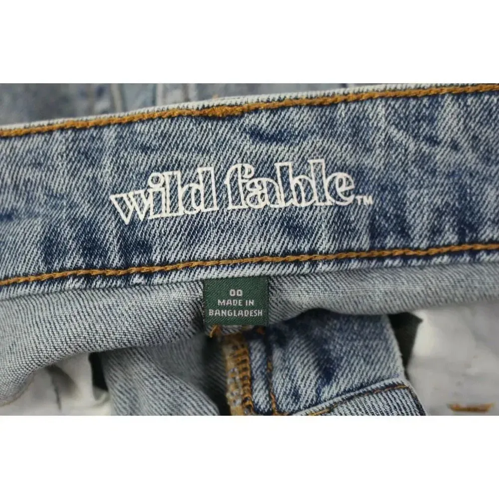 Wild Fable High Rise Denim Mini Skirt Medium Blue Size 00 Women's - Image 3