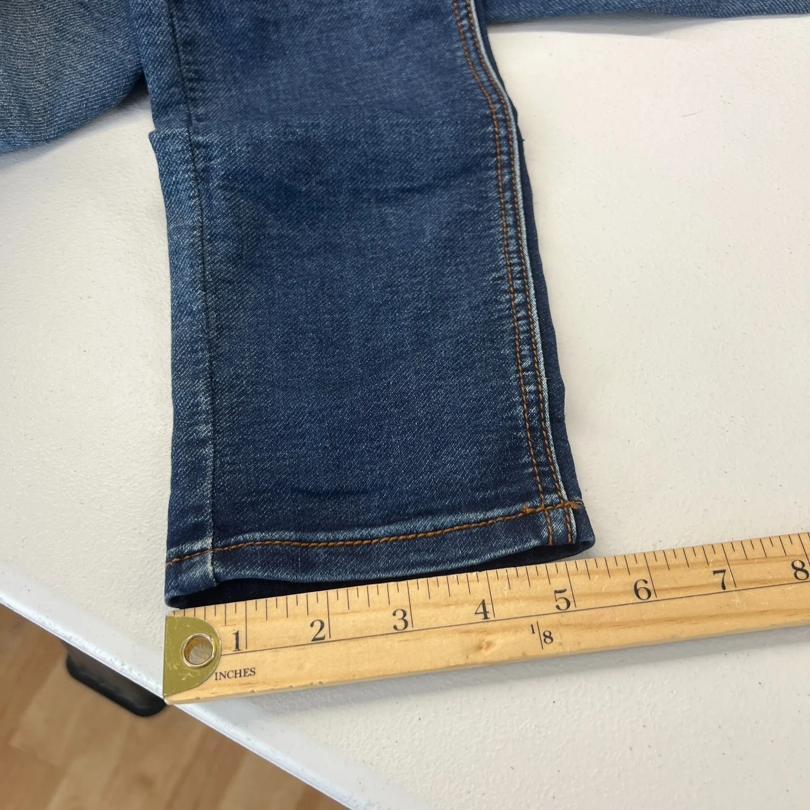 Redfox Jeans Womens 5 Blue Denim Cotton Stretch Mid Rise Medium Wash Distressed Size undefined - Image 11