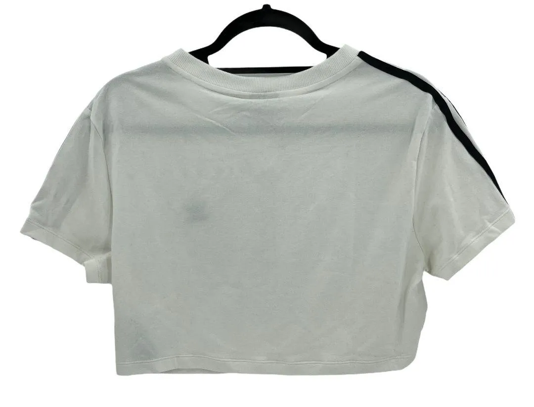 Adidas Three Stripe Cropped Tee - Image 5