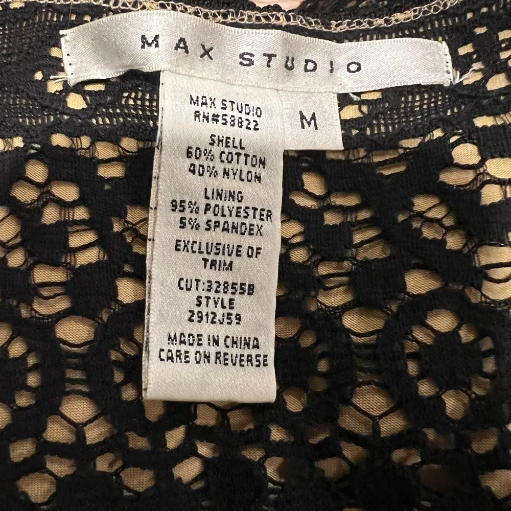 Max Studio  Black Lace Dress Size Medium - Image 9