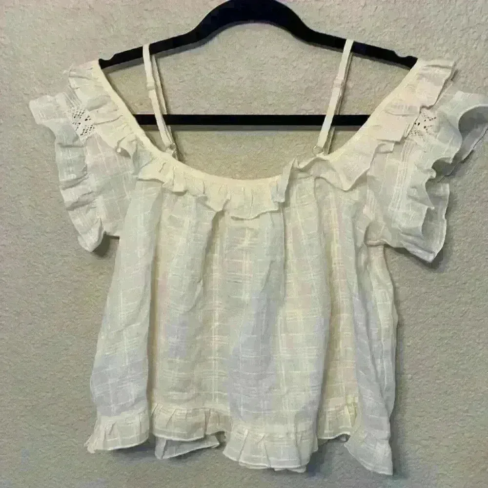 Wild Blue x Sadie Robertson sz xs boho festival concert bridal crochet ruffles - Image 5