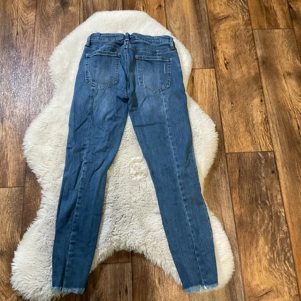 Pistola Denim‎ Jeans Women's 26 Raw Hem Blue Front Seam Crop - Image 7