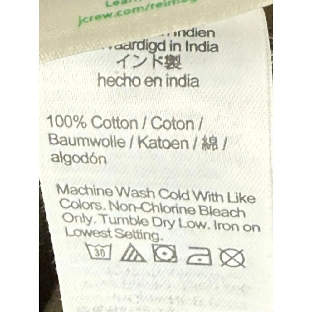 J. Crew Women’s olive green 100% cotton dress size large - Image 5