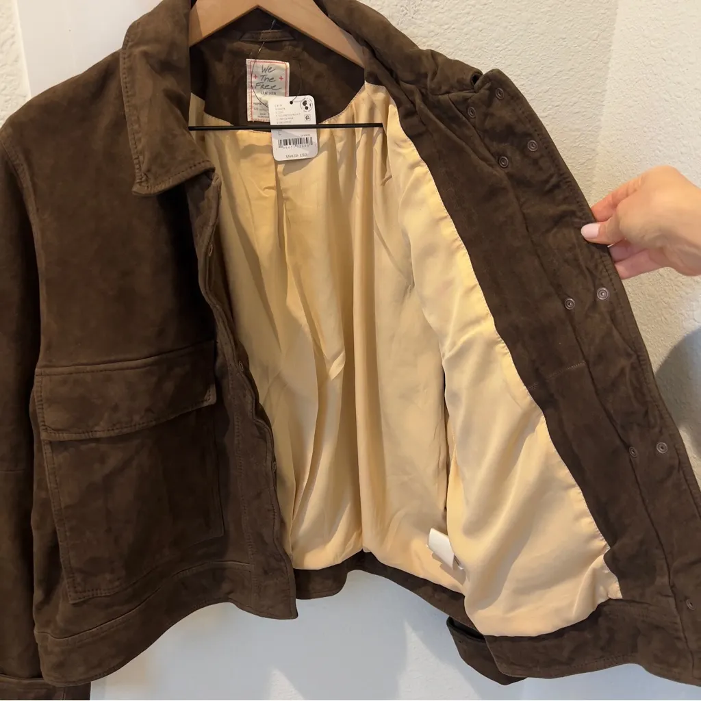 NWT Free People Free People x Yellowstone Suzy Suede Jacket in Brown - Image 12
