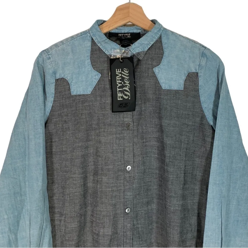 Diesel Fiftyfive DSL Sutcliffe Western Button Down Shirt Size Small NWT - Image 3
