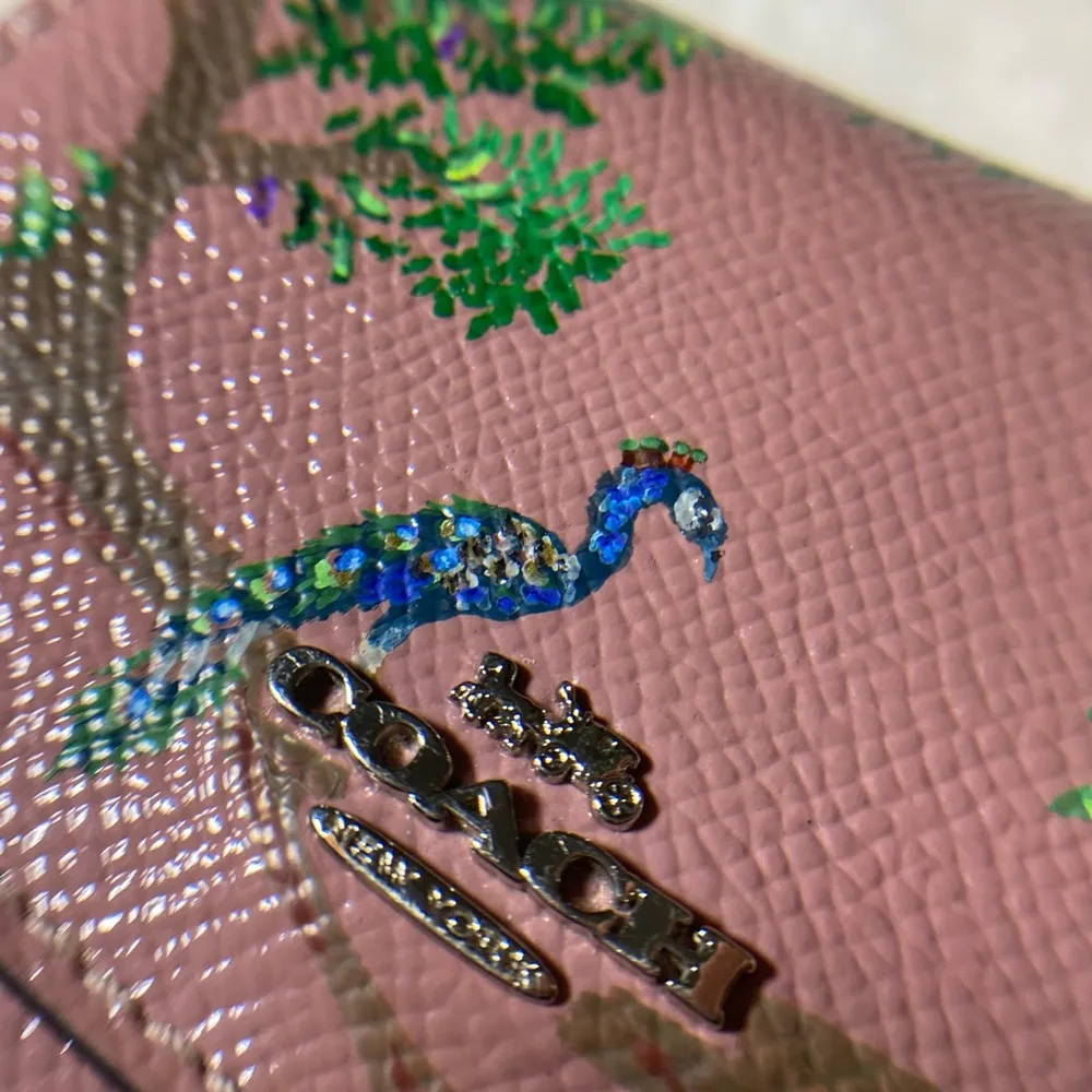 Berry Peacock Pink Leather Coach Sallet Hand Painted - Image 13