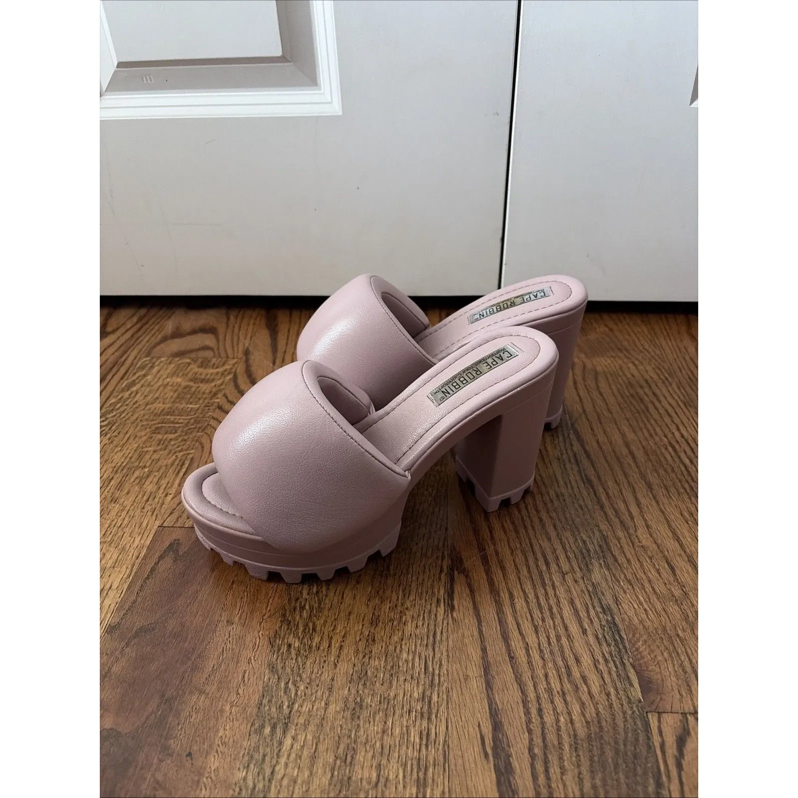 Cape Robbin Delta Platform Chunky High Heel Slip On Sandal Size 9 - Image 3