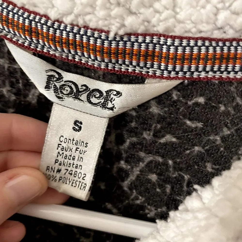 Royce faux fur comfortable fleece warm pockets half zip sweater jacket pullover - Image 4