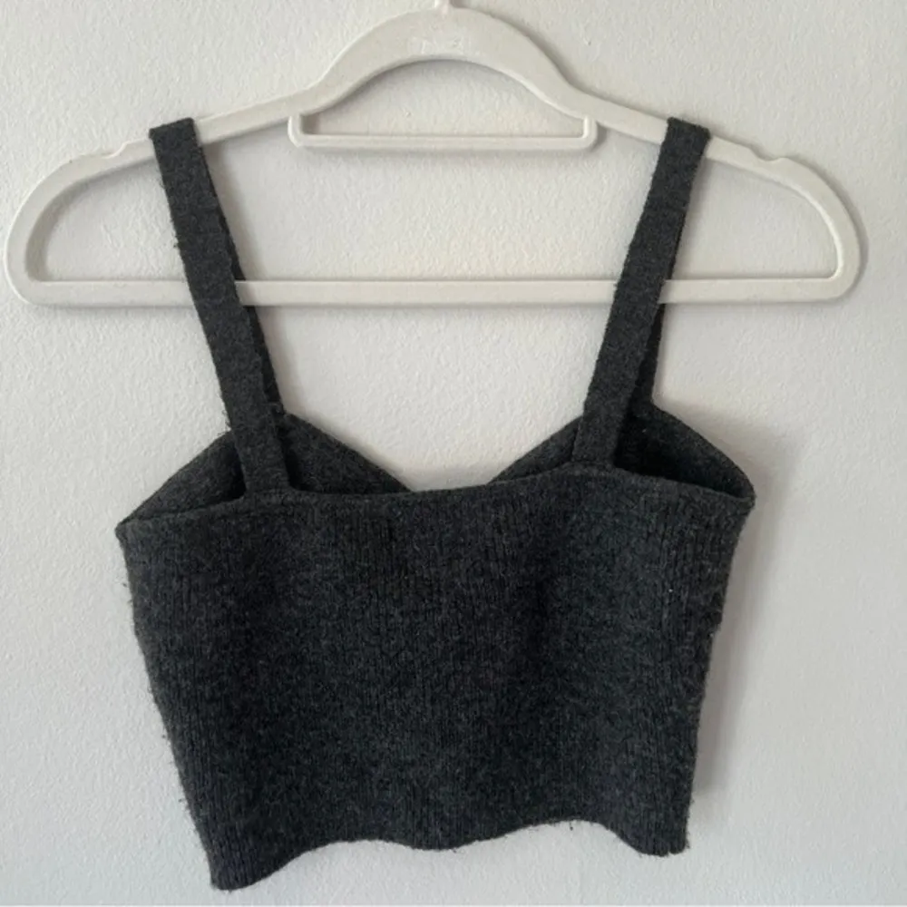 Mango Knit strap top Dark Grey - Image 6