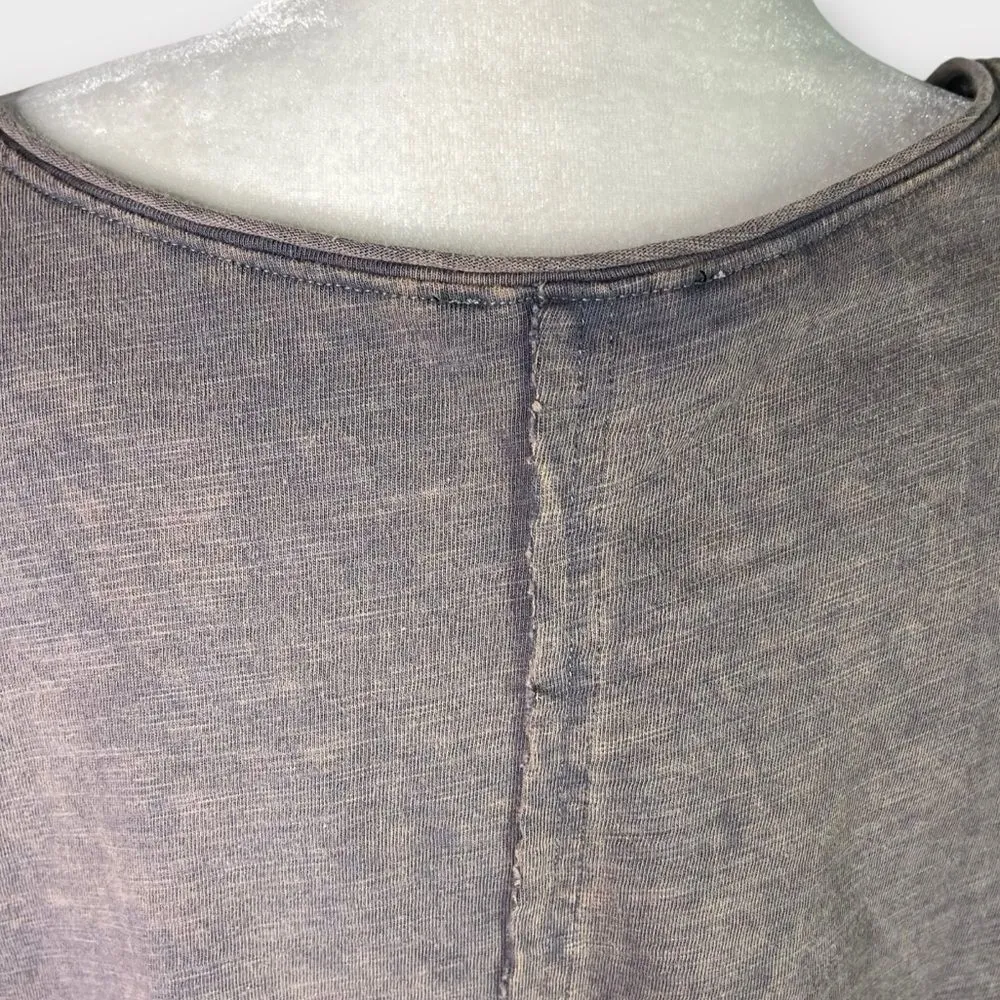 NWT Very J. Washed Bleach Dyed Oversized Cotton T-Shirt (Gray) - Medium - Image 8