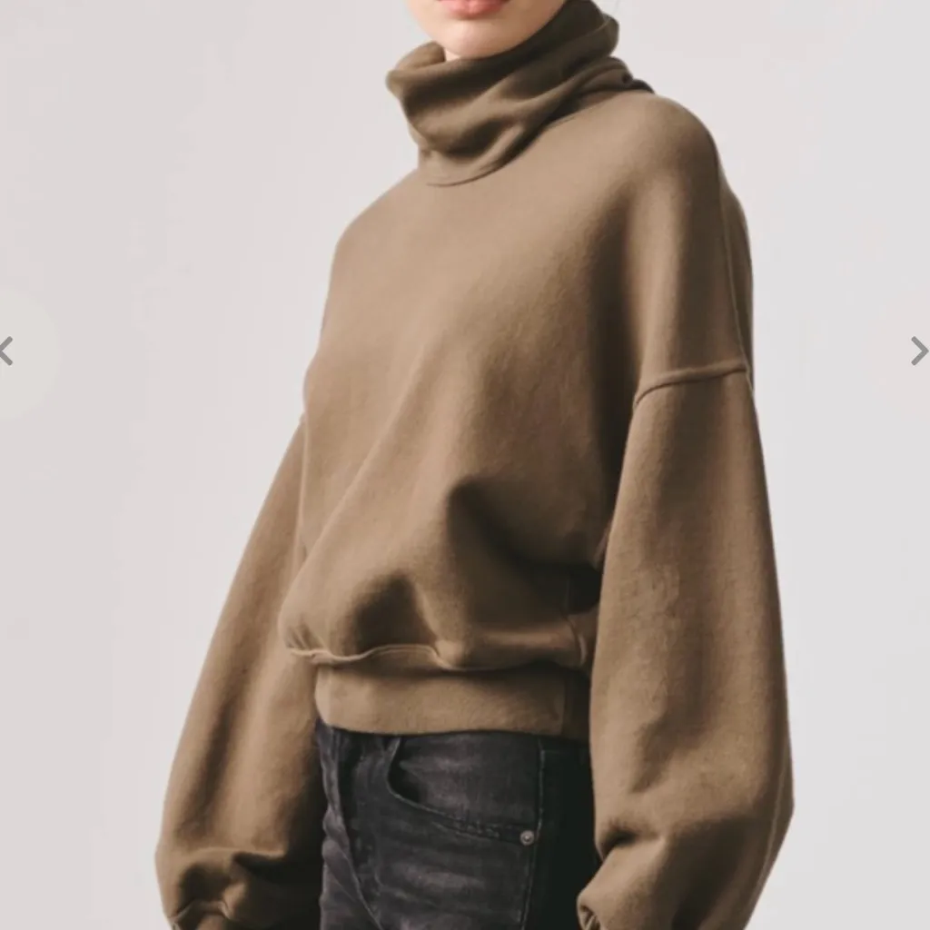 AGOLDE  Taupe Turtleneck Sweater - Image 2