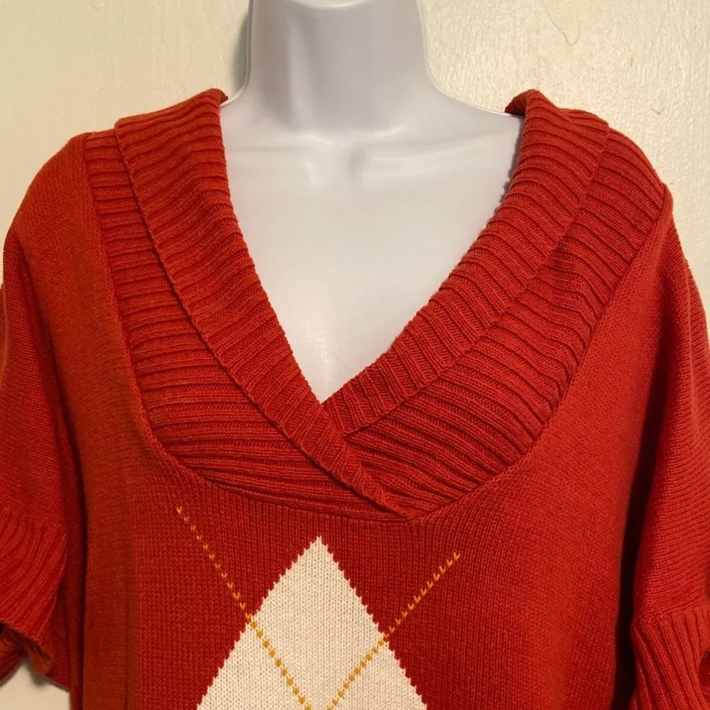 Cato Argyle Print Cowl Neck Sweater - Image 3