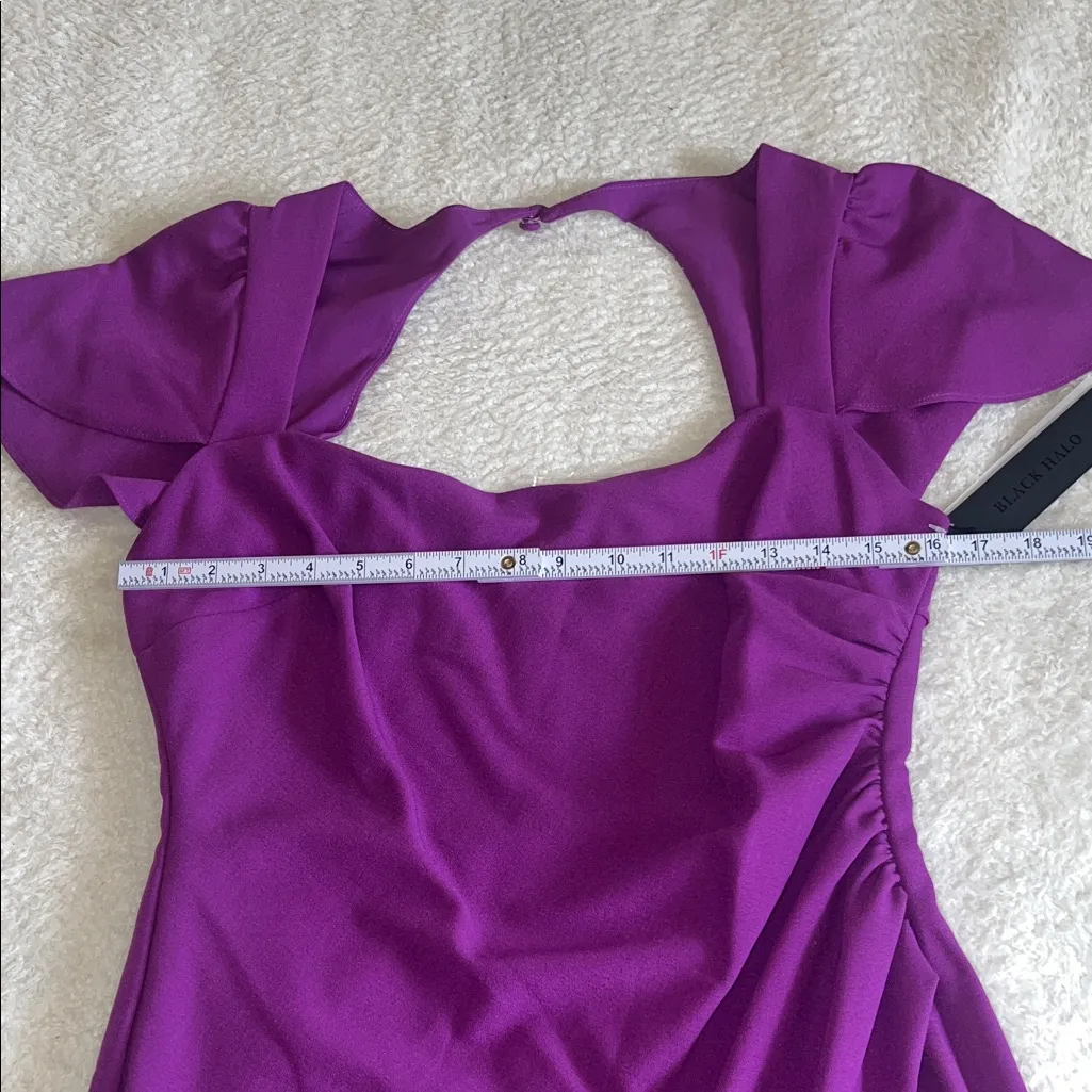 Black Halo Meredith Sheath Dress Hyacinth Purple Size 10 (NWT) - Image 3