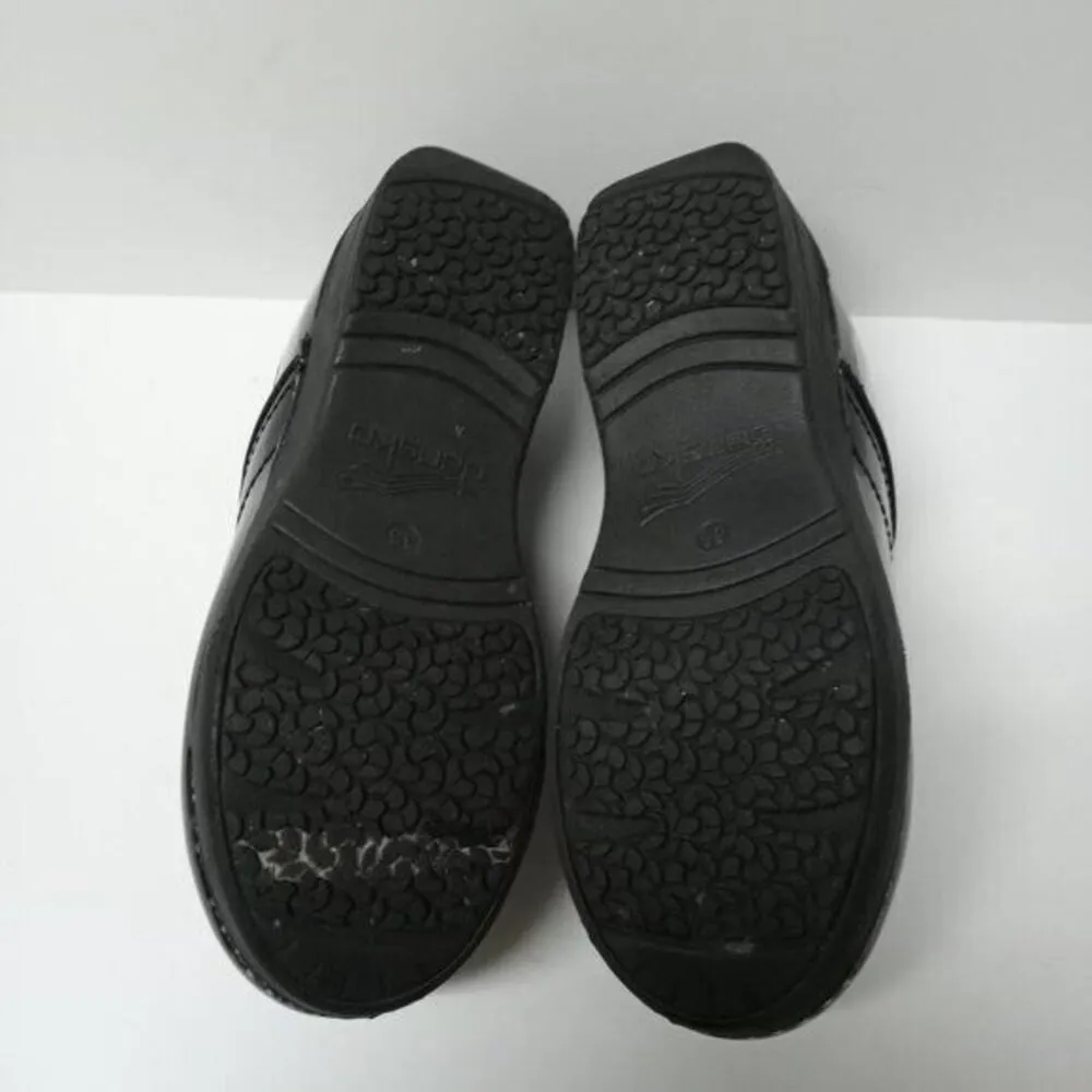 Dansko XP 2.0 Floral Patent Nursing Clogs Size 38 = 7.5 - 8 Women's US Black - Image 7
